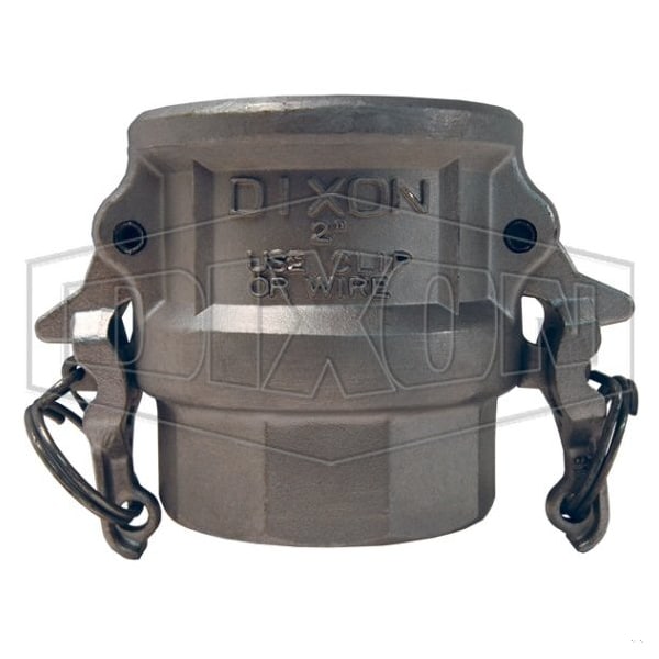Boss-Lock Type D Cam and Groove Coupler, 1-1/4 in Nominal, Female Coupler x FNPT End Style, 316 SS